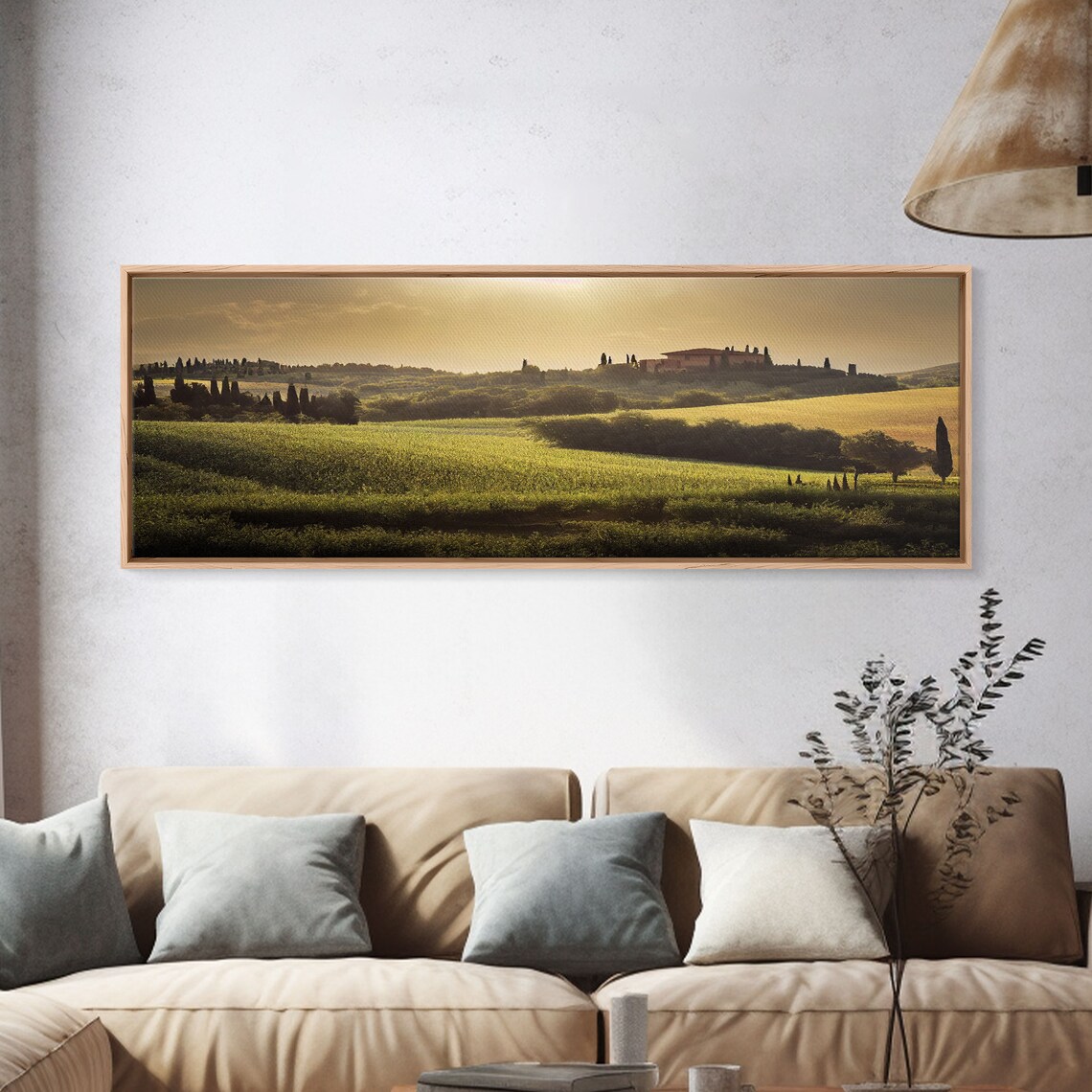 Italian Countryside At Sunset, Panoramic Art Print - Image 4