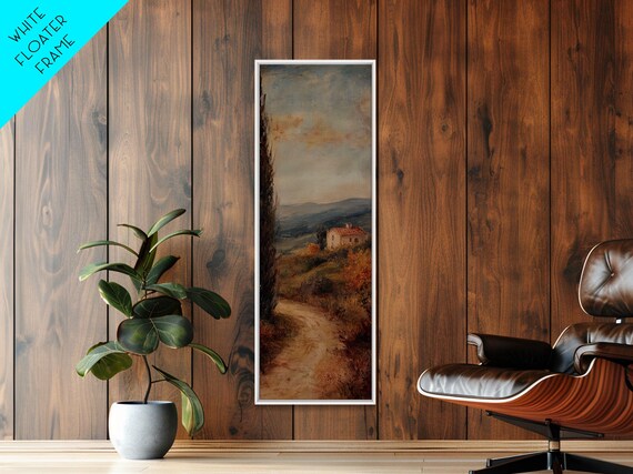 Tuscany Farmhouse Rolling Hills Cypress Vintage Countryside Poster