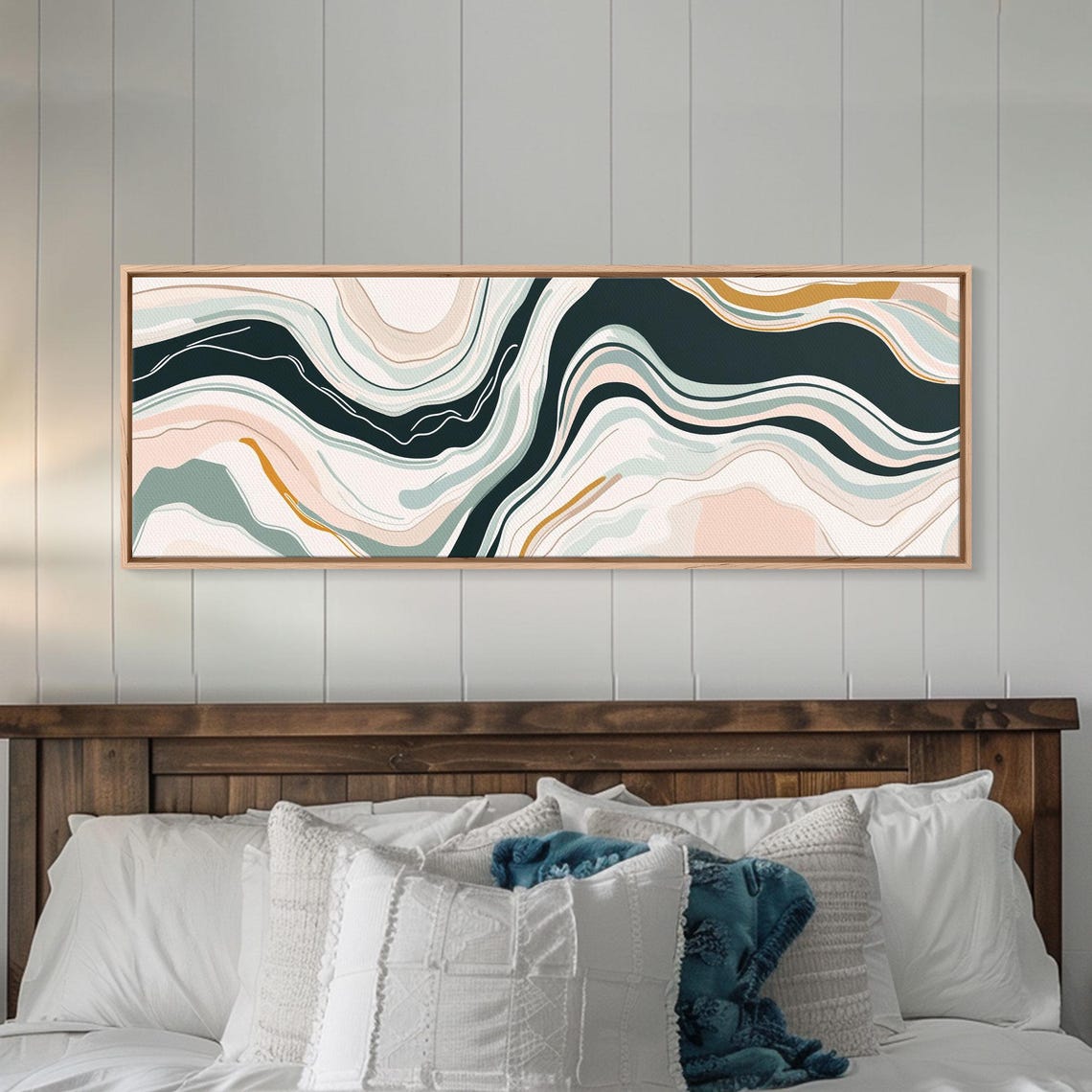 Pastel Marble Waves Swirl Abstract Boho Minimalist Wall Art Poster - Image 4