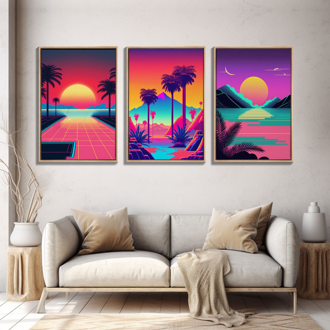 Retro 80s Style Synthwave Vaporwave Art - Image 4