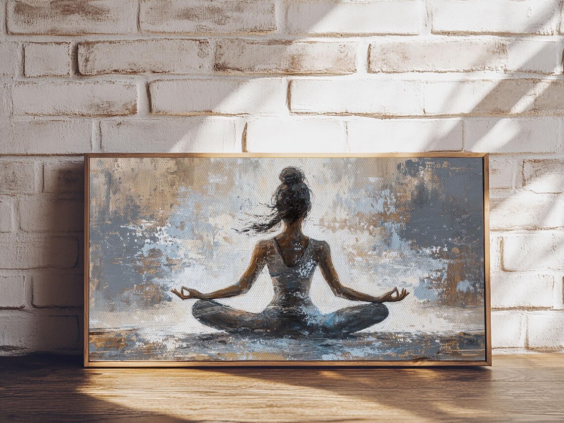 Yoga Pose Zen Meditation Art Print, Neutral Decor - Image 4