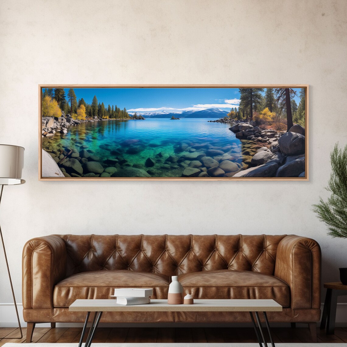 Lake Tahoe California Panoramic Landscape Art Print - Image 5