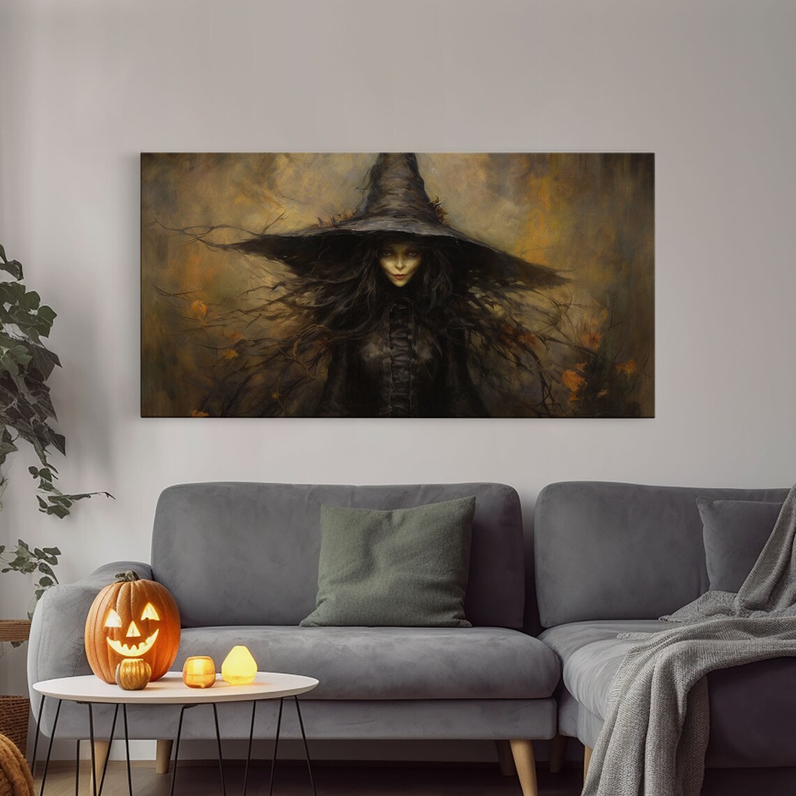 The Witch Halloween Goth Art Print, Halloween Decor - Image 3