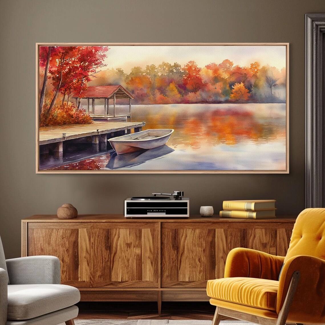 Autumn's Reflections Watercolor Christmas Art Print - Image 6