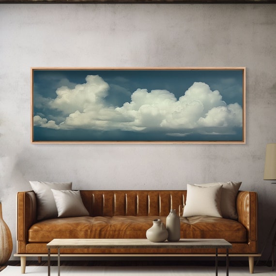 A Cloudy Day Wide Format Clouds Wall Art Panoramic Print Framed Print Panoramic Framed Cloudy Art Print