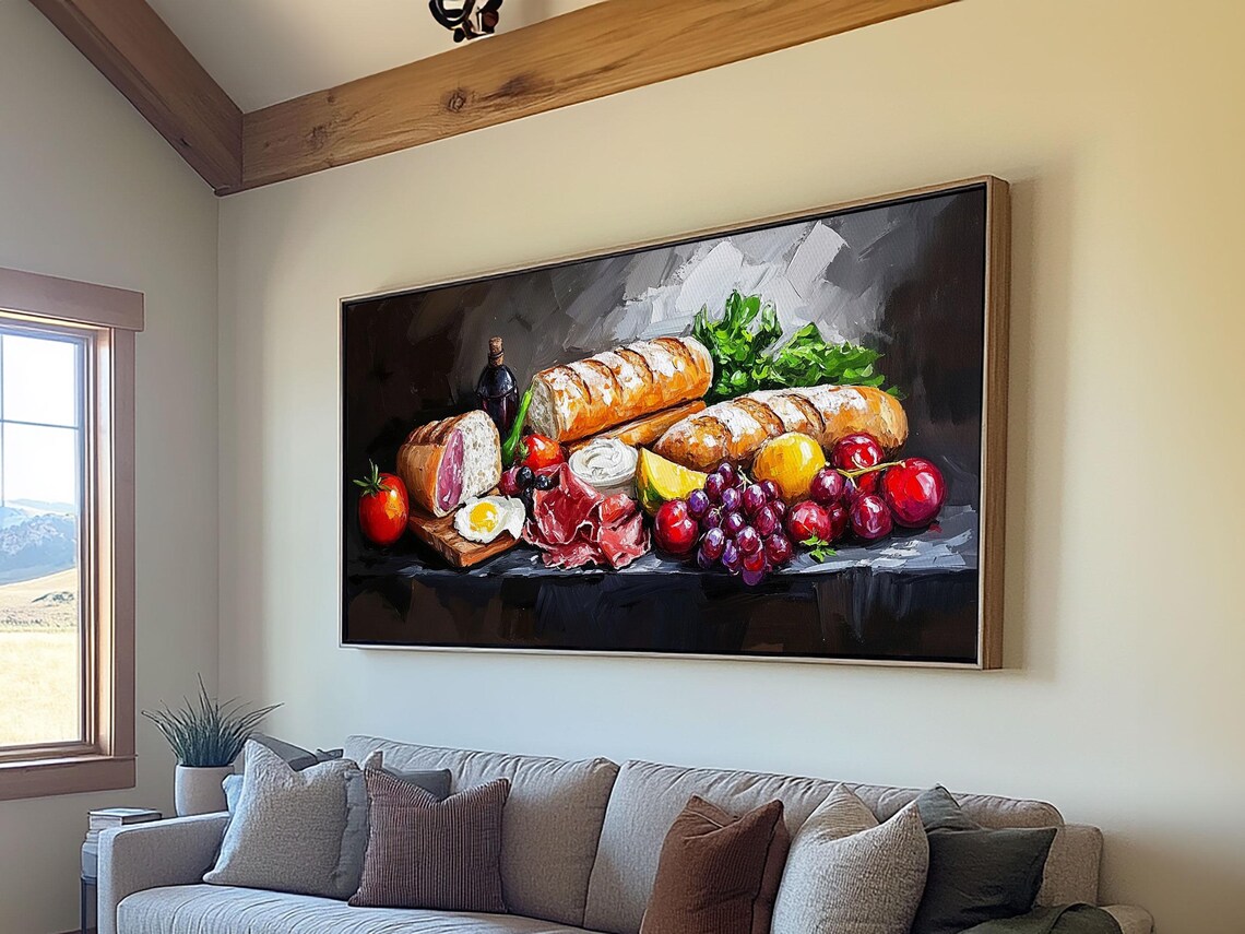 Charcuterie Board Kitchen Decor, Modern Food Art Print - Image 3