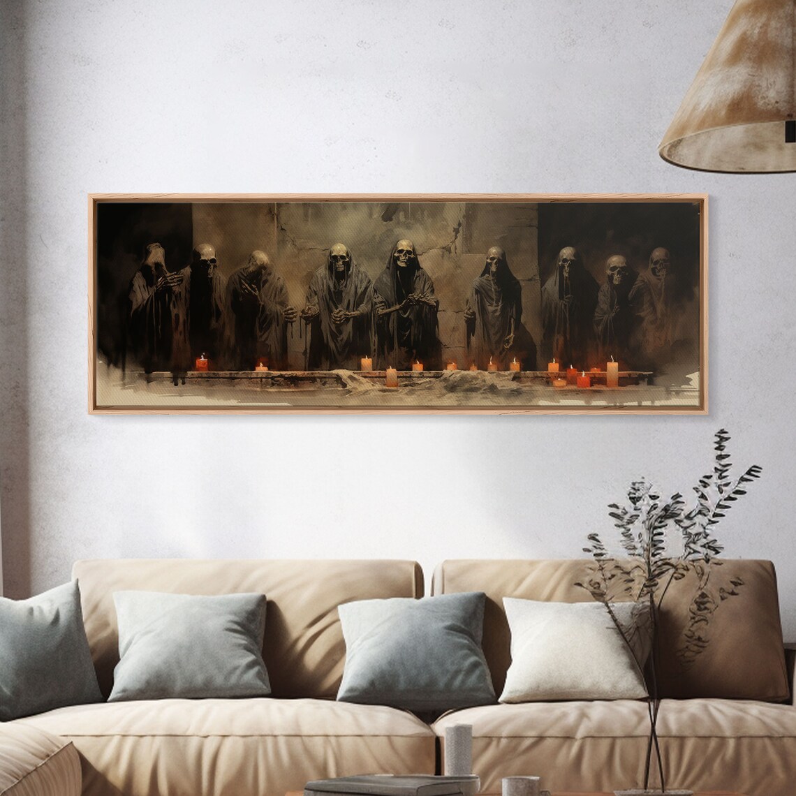 Skeleton Cult Halloween Poster, Spooky Wall Decor - Image 4