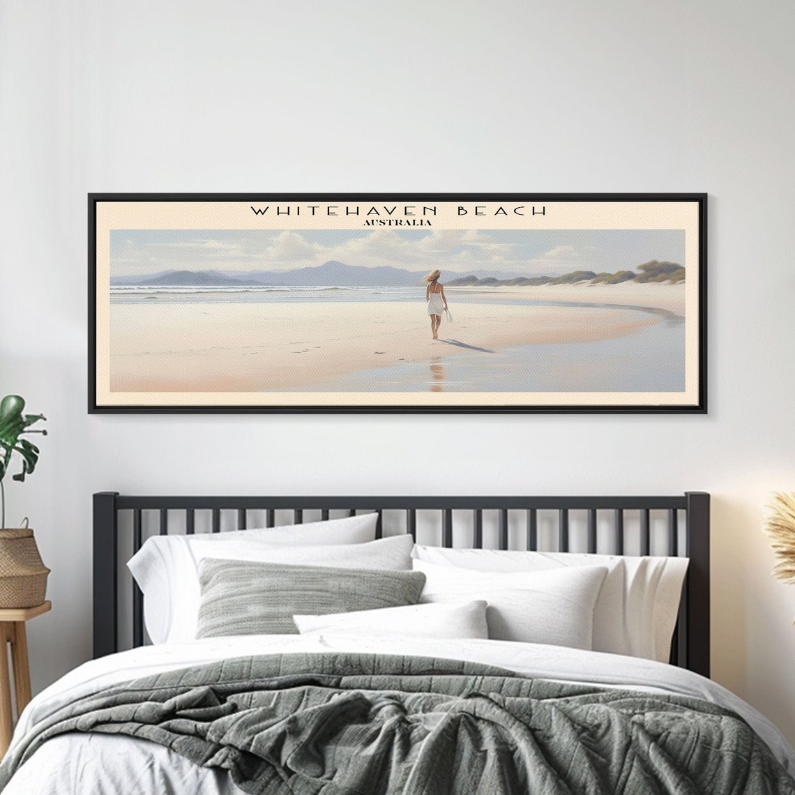 Whitehaven Beach Australia White Sand Stroll Tropical Travel Poster - Image 3