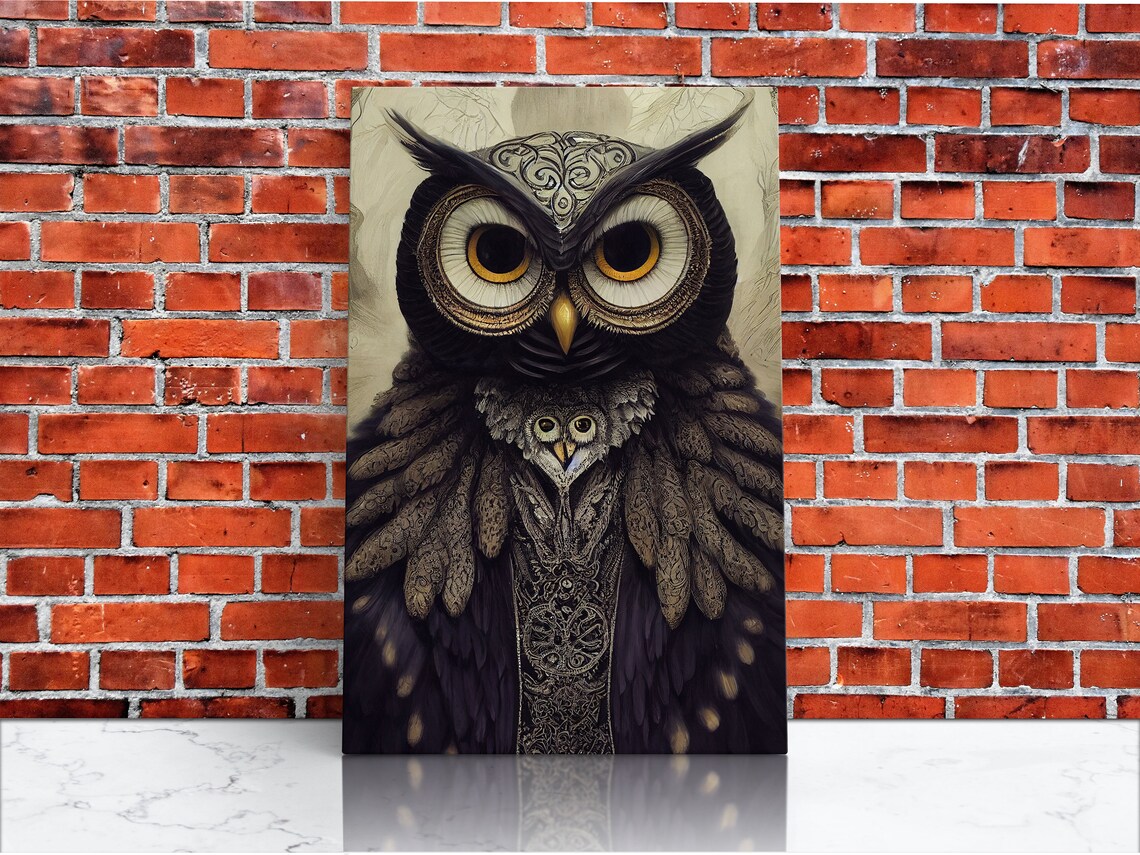 Portrait Of An Owl, Cool Animal Wall Art Print - Image 4