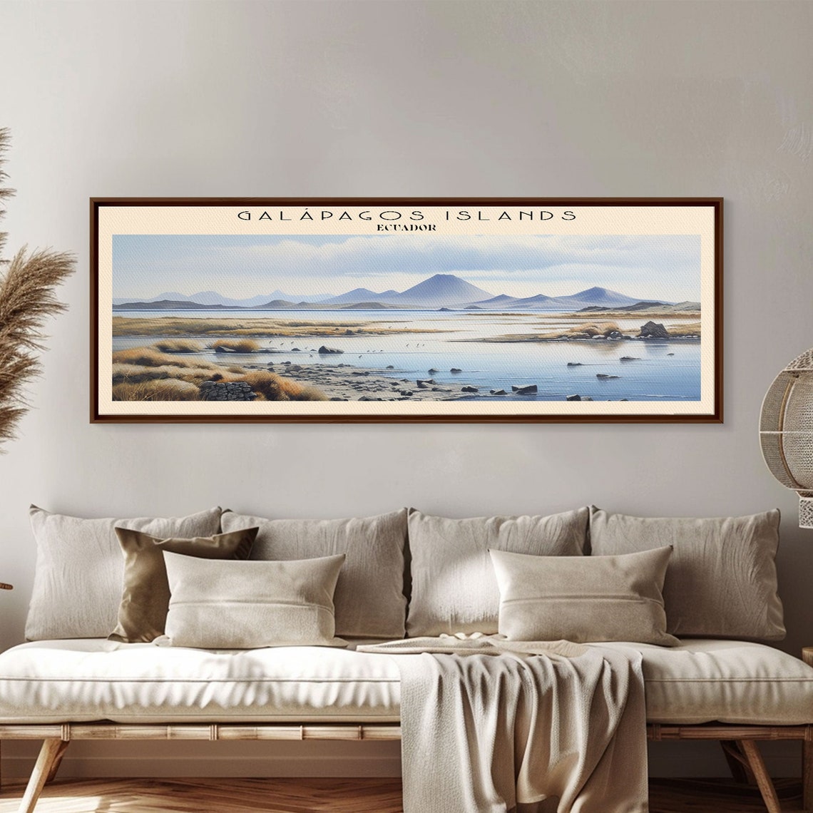 Galapagos Islands Ecuador Volcanic Coast Lagoon Panoramic Poster - Image 3