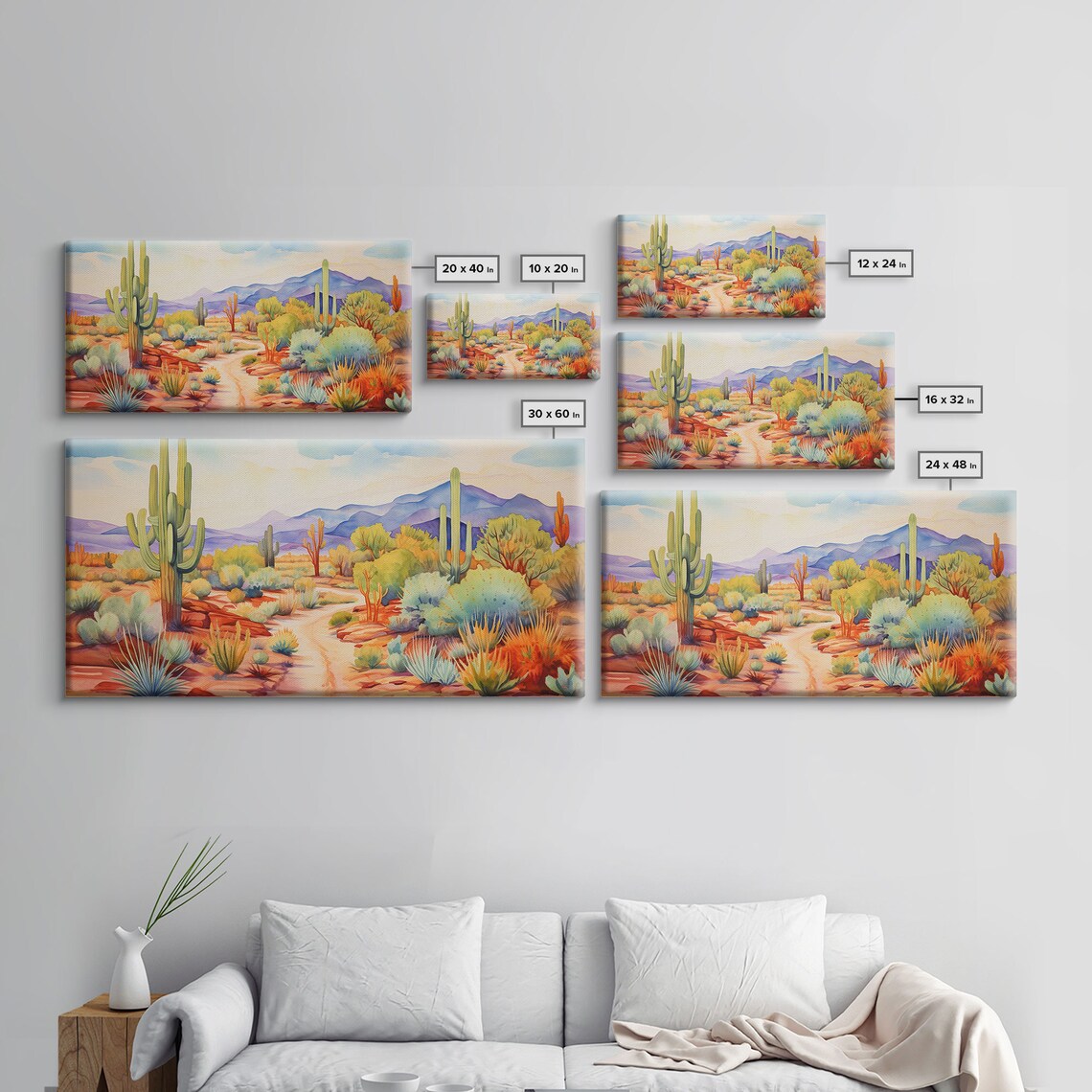 Southwestern Desert Landscape, Mid-Century Art Print - Image 2