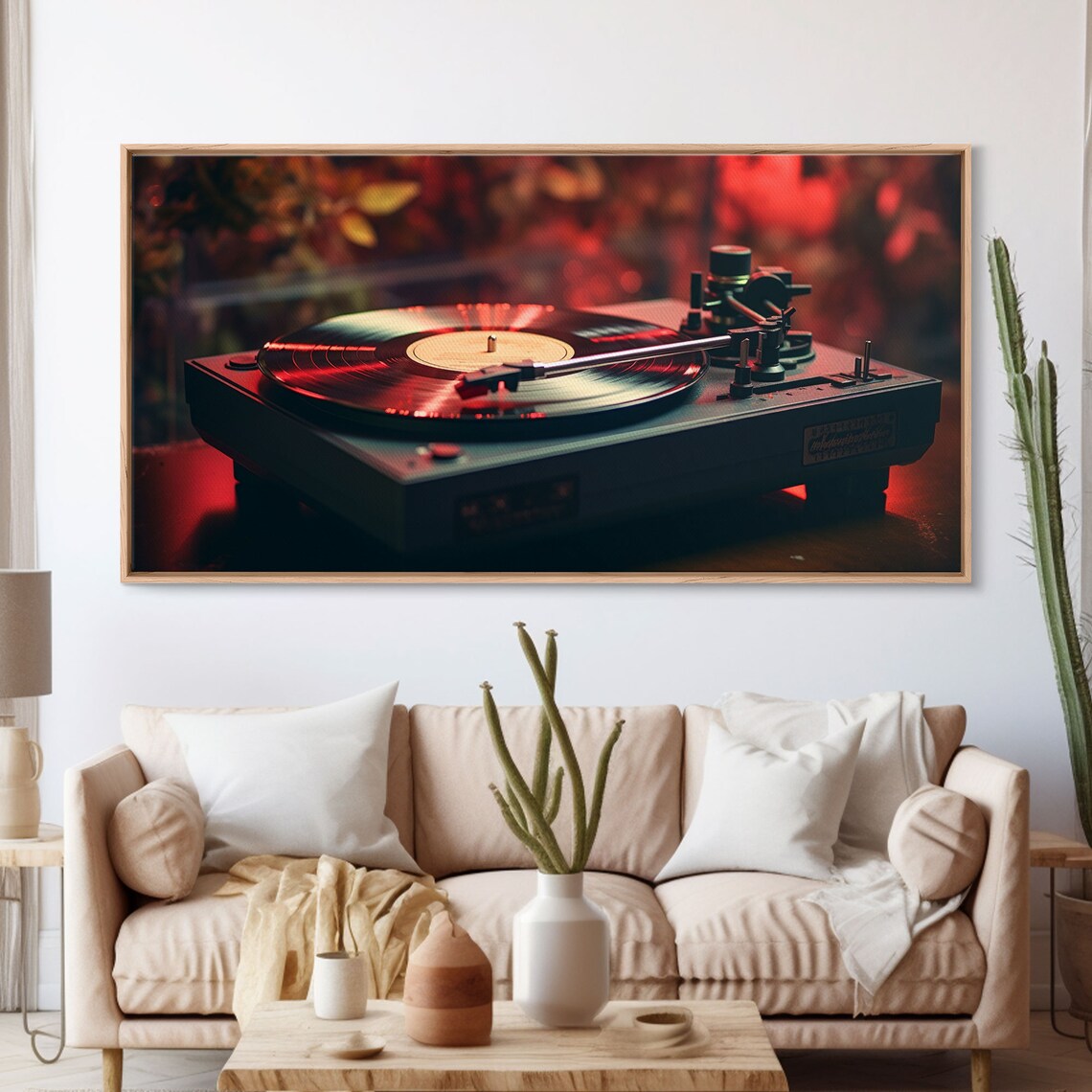 Retro Record Player Art Print, Eclectic Decor - Image 3