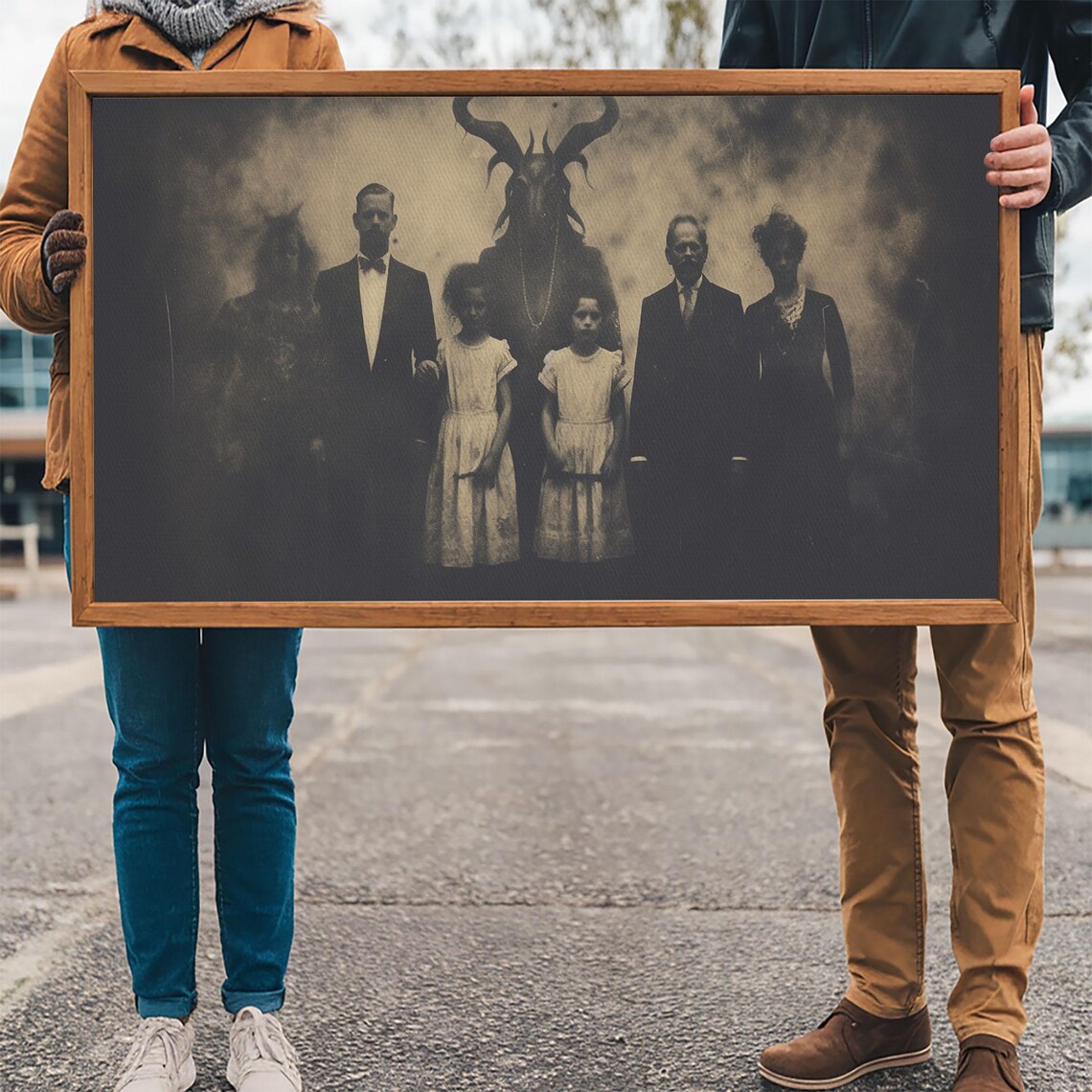 The Demon Cult Haunted Halloween Vintage Art Print - Image 3