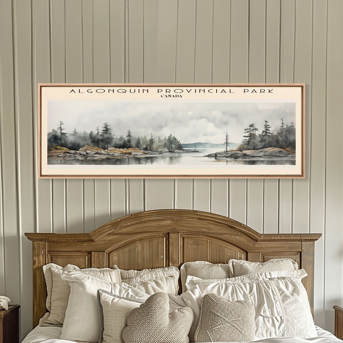 Algonquin Provincial Park Canada Misty Lake Pine Forest Travel Poster - Image 6