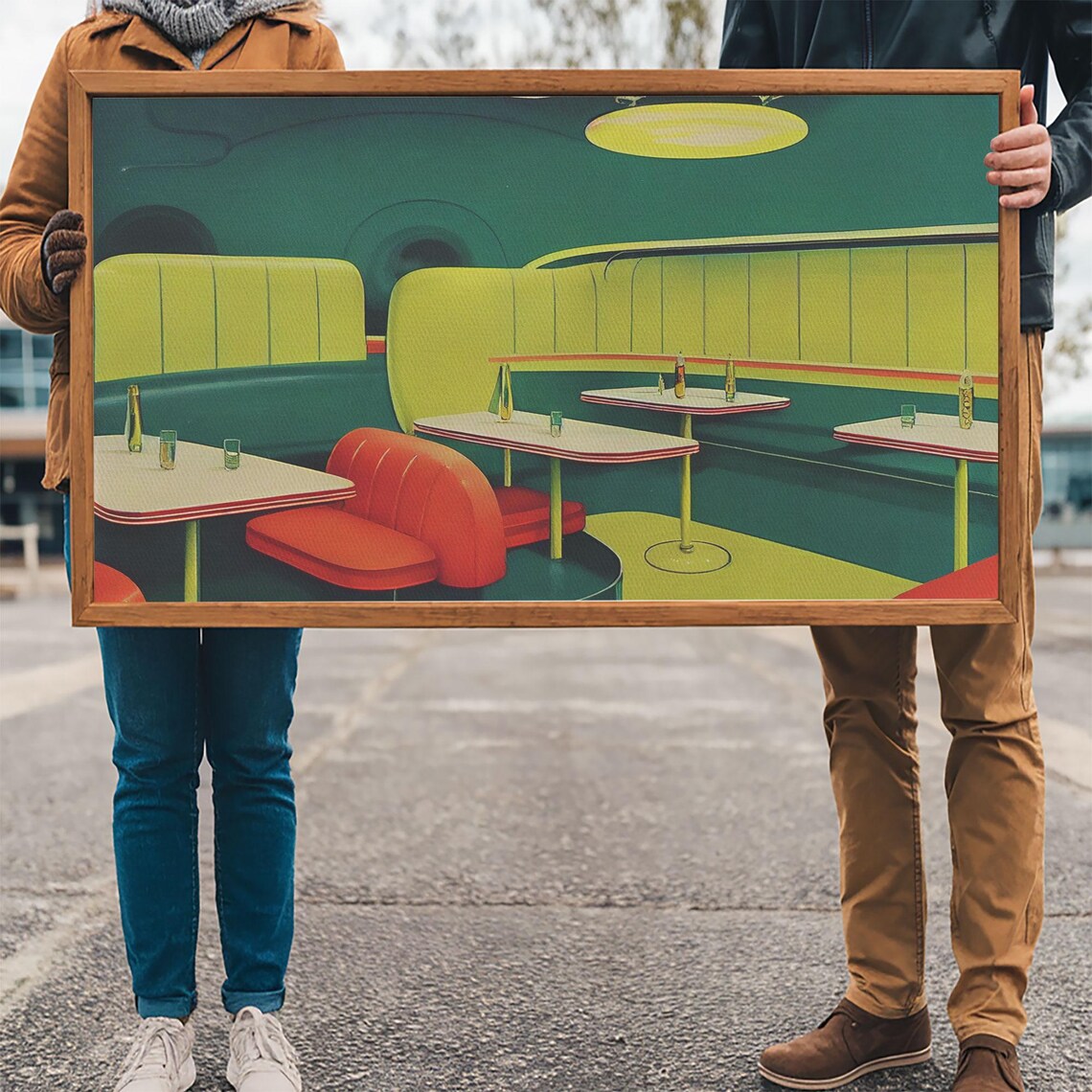 Art Deco Diner, Retro 1950s Style Art Print - Image 3
