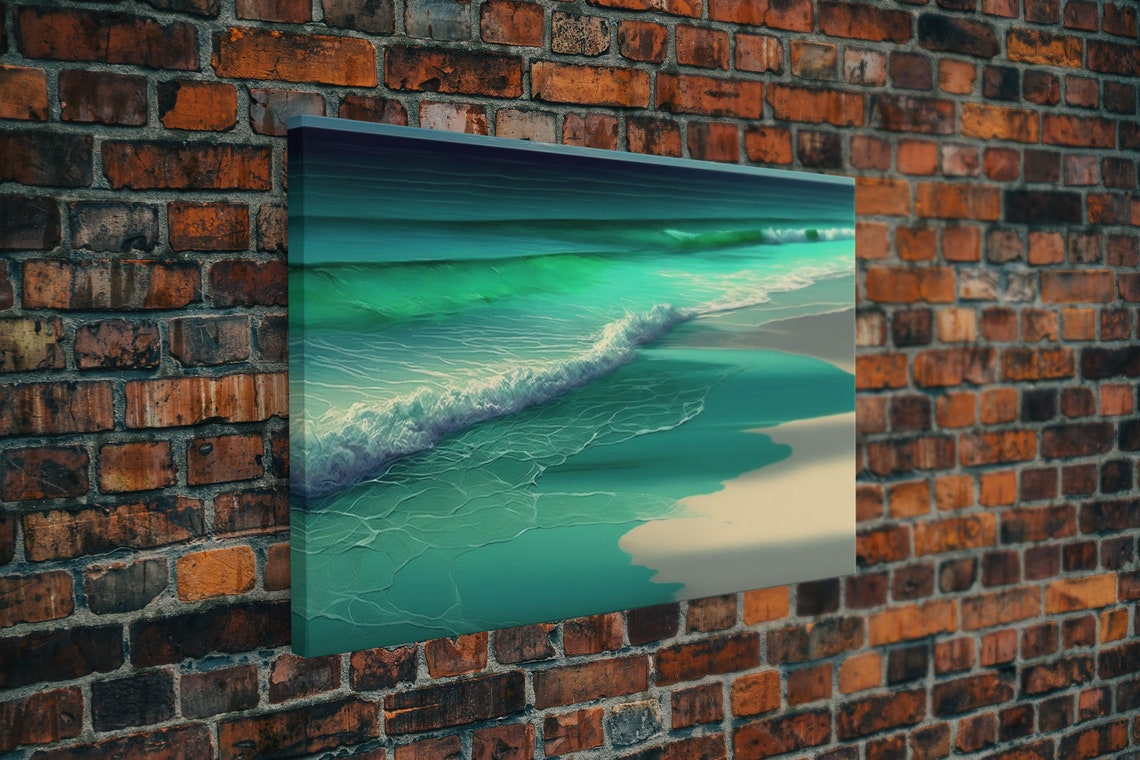 Emerald Green Waves Art Print - Image 5