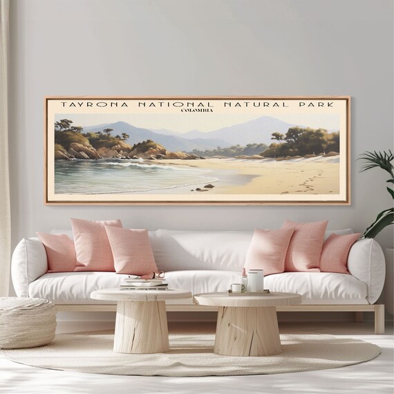 Tayrona National Natural Park Panoramic Wall Art Travel Poster Gift For Travel Lover Vacation Gift Colombia Wall Art Home Decor Art