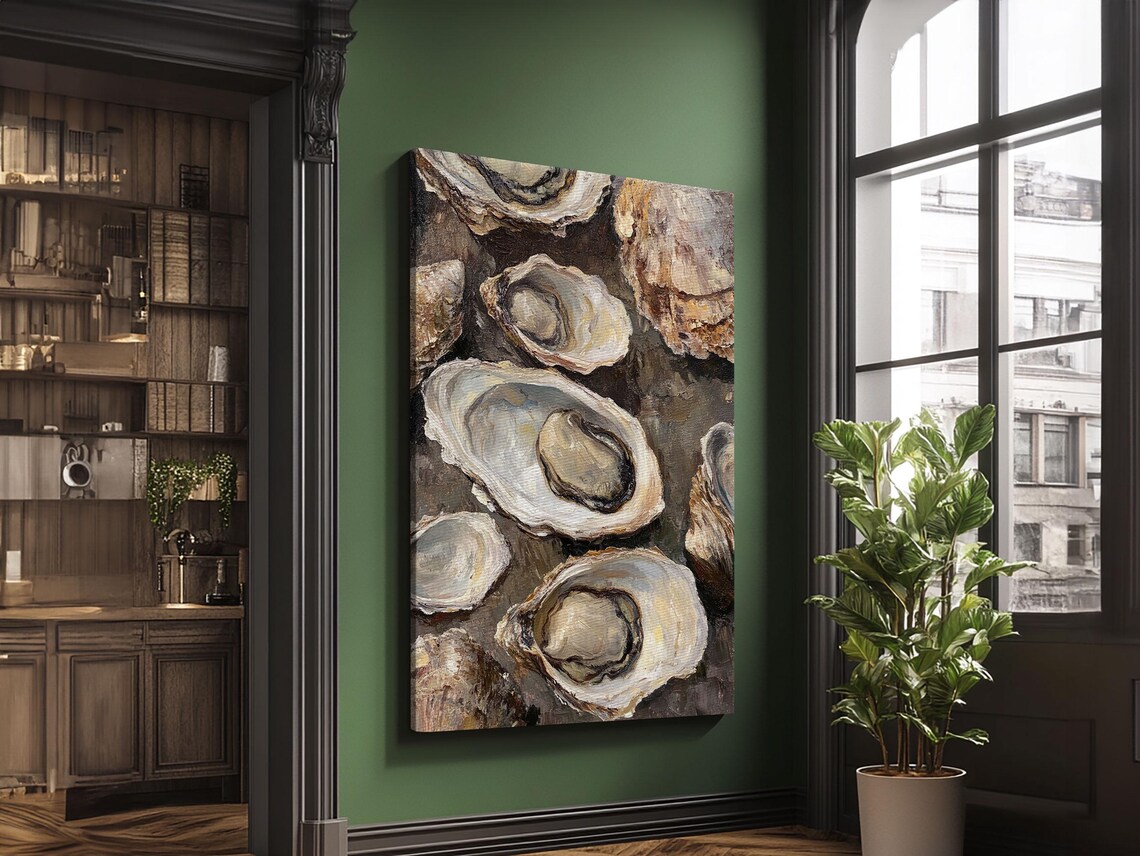 Oyster Shell Painting Print, Kitsch Kitchen Decor - Image 3