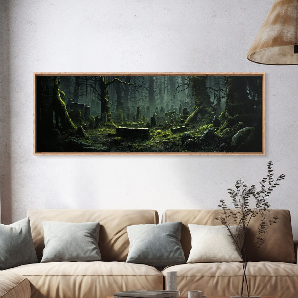 Reclaimed Graveyard Halloween Art Print, Panoramic - Image 4