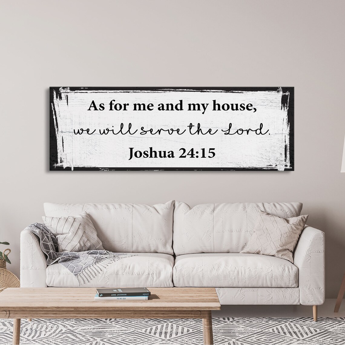 As For Me And My House, Joshua 24:15 Art Print - Image 2
