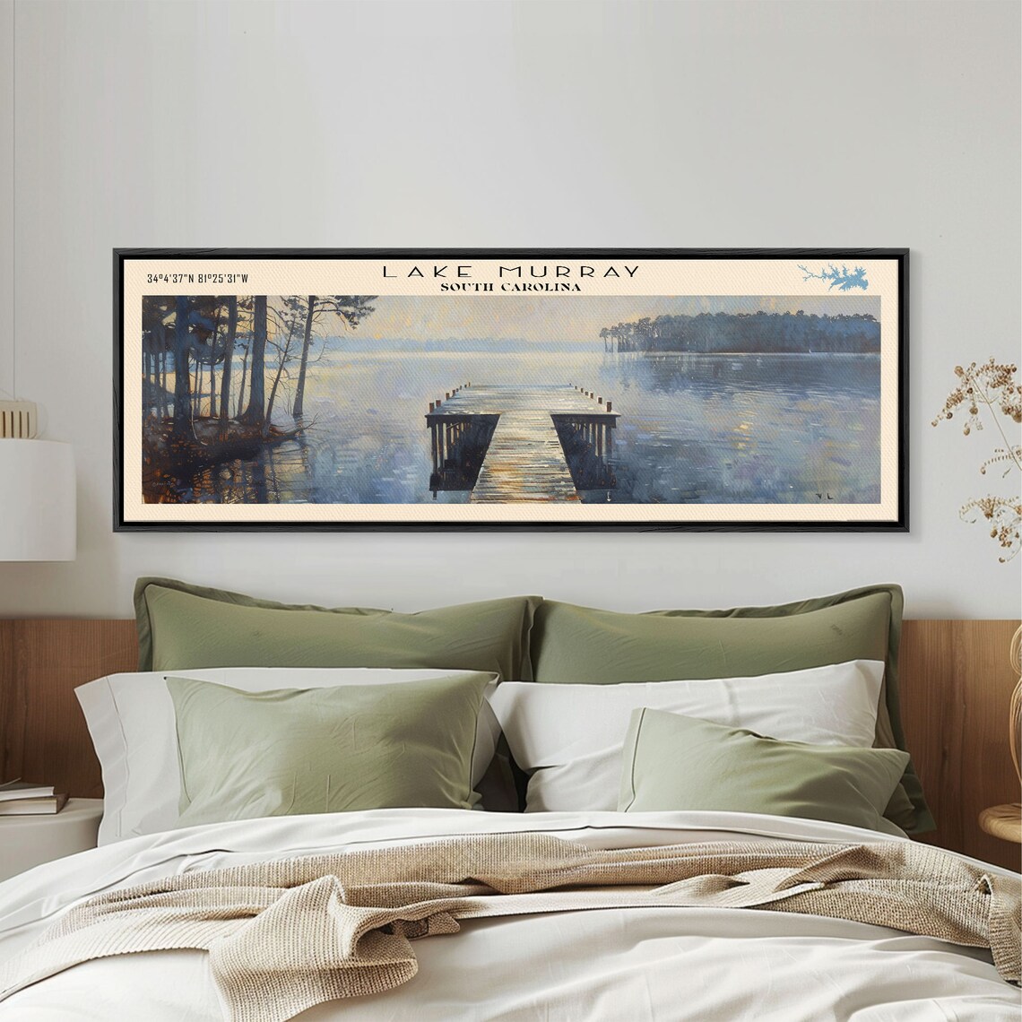 Lake Murray South Carolina Travel Poster, Landscape - Image 3