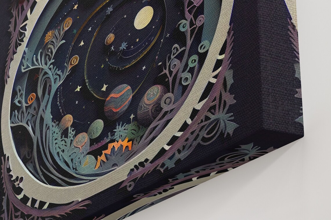 Van Gogh Starry Night Decoupage Layered Art Print - Image 2