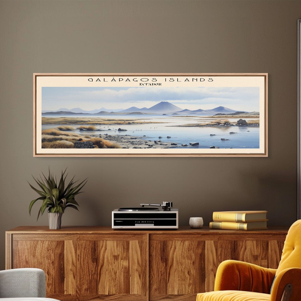 Galapagos Islands Ecuador Volcanic Coast Lagoon Panoramic Poster - Image 2