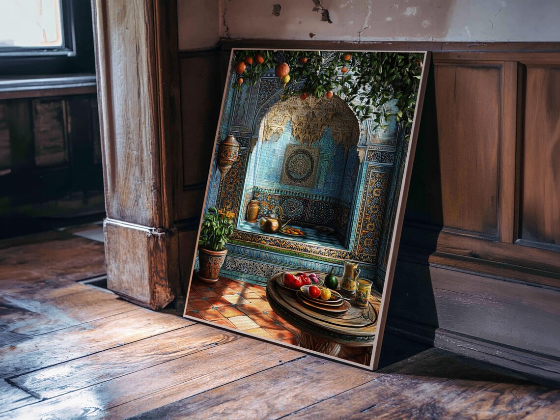 Moroccan Kitchen Still Life Art Print, Dining Room - Image 4