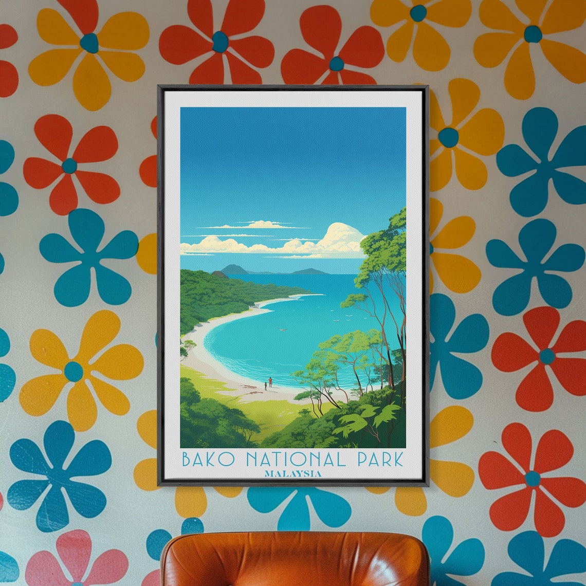 Bako National Park Malaysia Tropical Bay Beach Rainforest Poster - Image 4