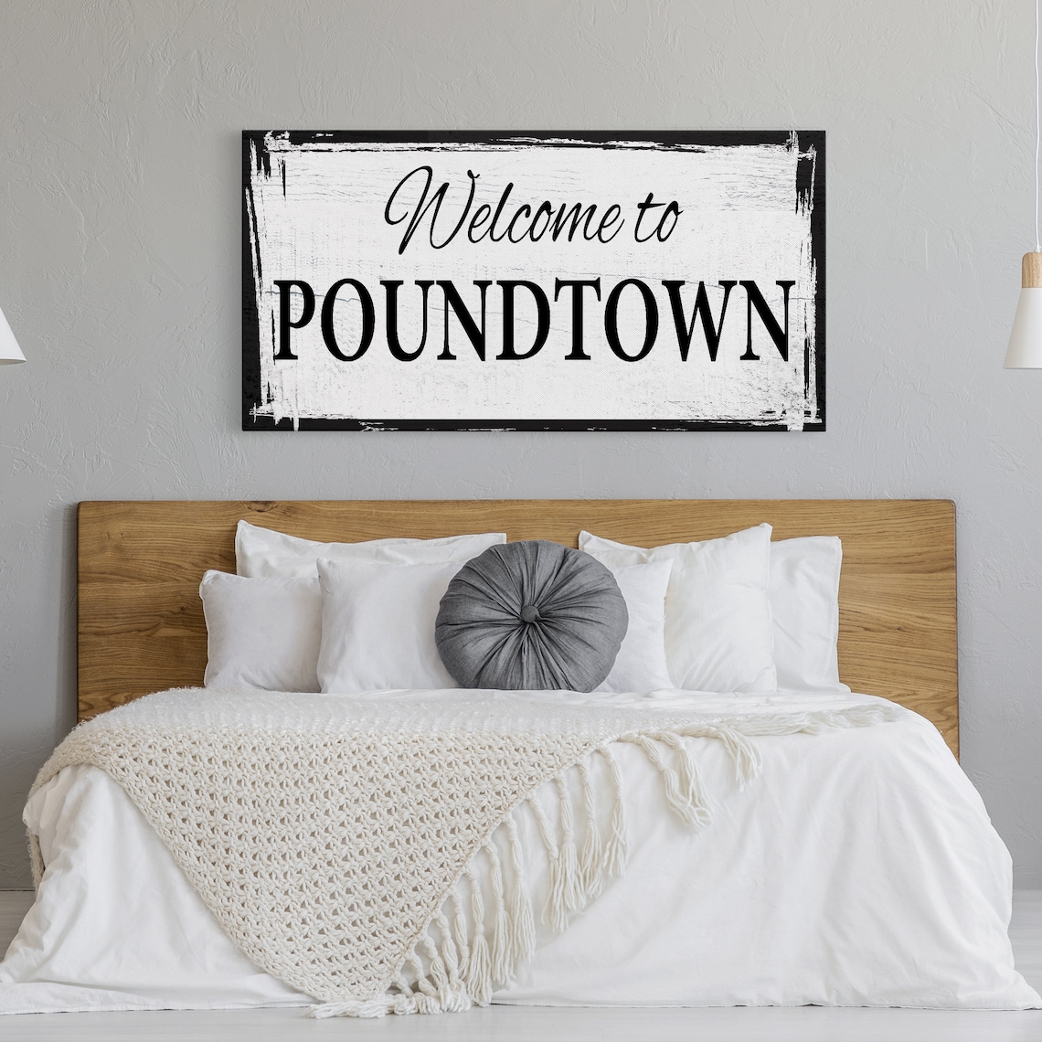 Welcome to Poundtown Funny Bedroom Wall Art Print - Image 5