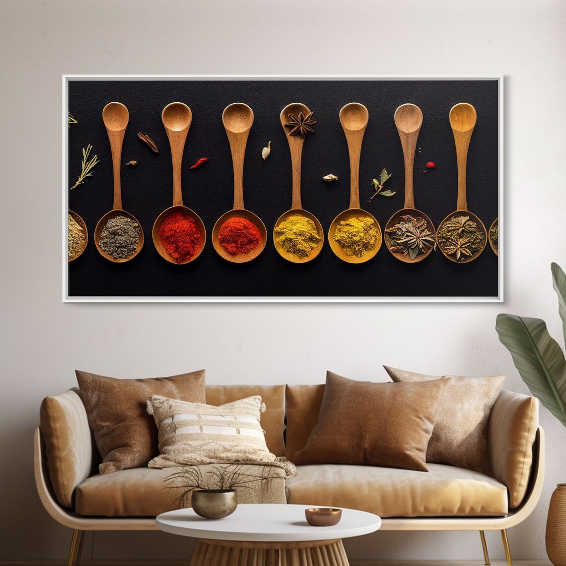 Kitchen Spices Wooden Spoons Paprika Turmeric Star Anise Wall Art - Image 5