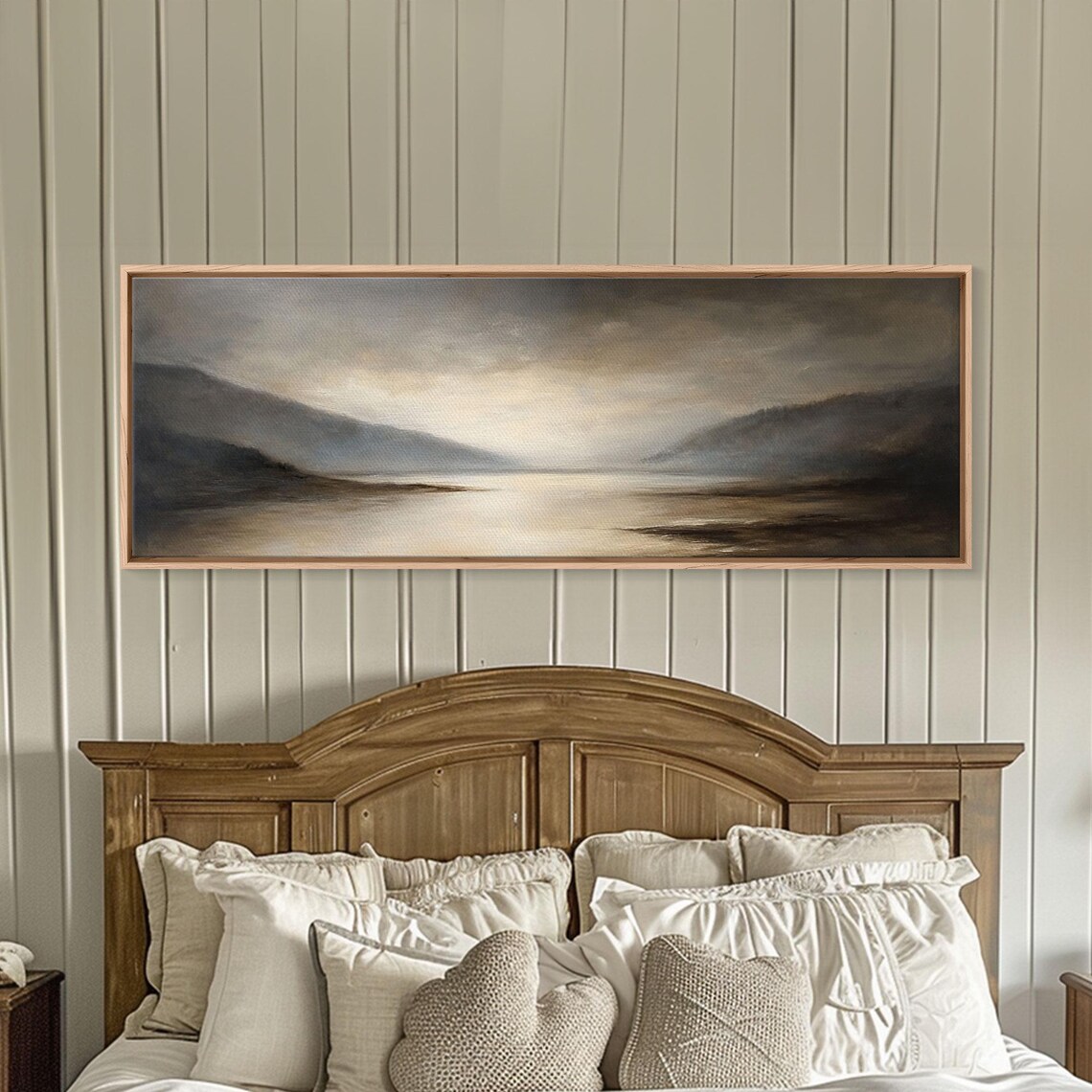 Moody Seascape, Modern Cloudy Day Wall Art Print - Image 2