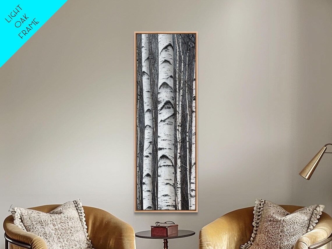 Birch Tree Forest Framed Print Rustic Nature Wall Art Farmhouse Rustic Bedroom Or Living Room Decor
