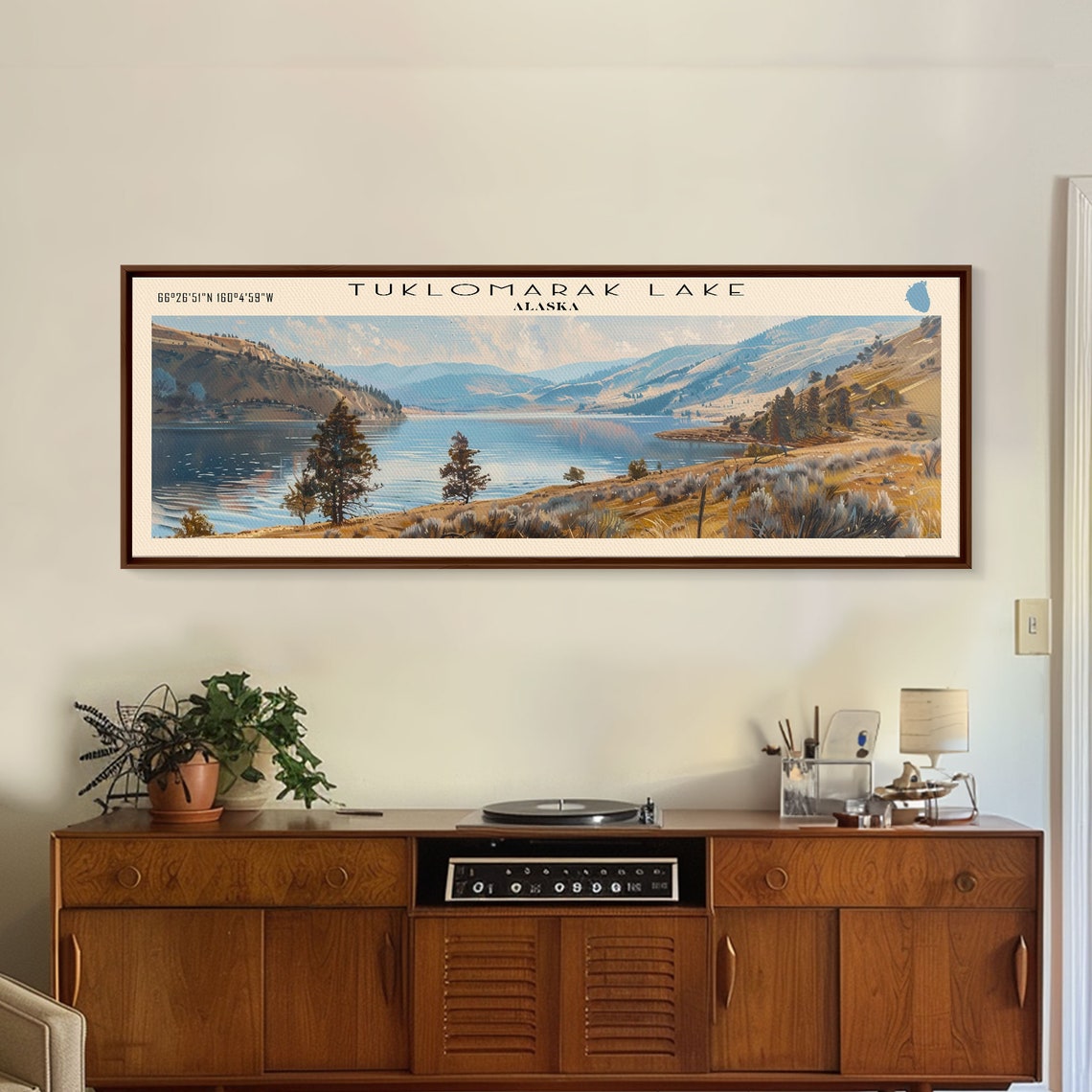Tuklomarak Lake Alaska Panoramic Golden Hills Mountain Lake Poster