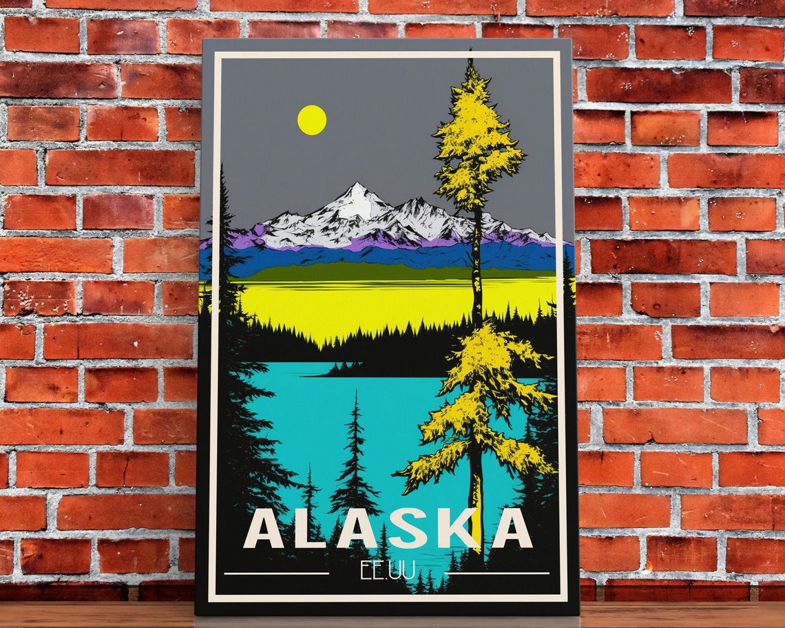 Alaska Print Alaska Art Alaska Wall Art Travel Wall Print Travel Poster Travel Artwork Travel Wall Art Wall Poster Wall Print - Image 4