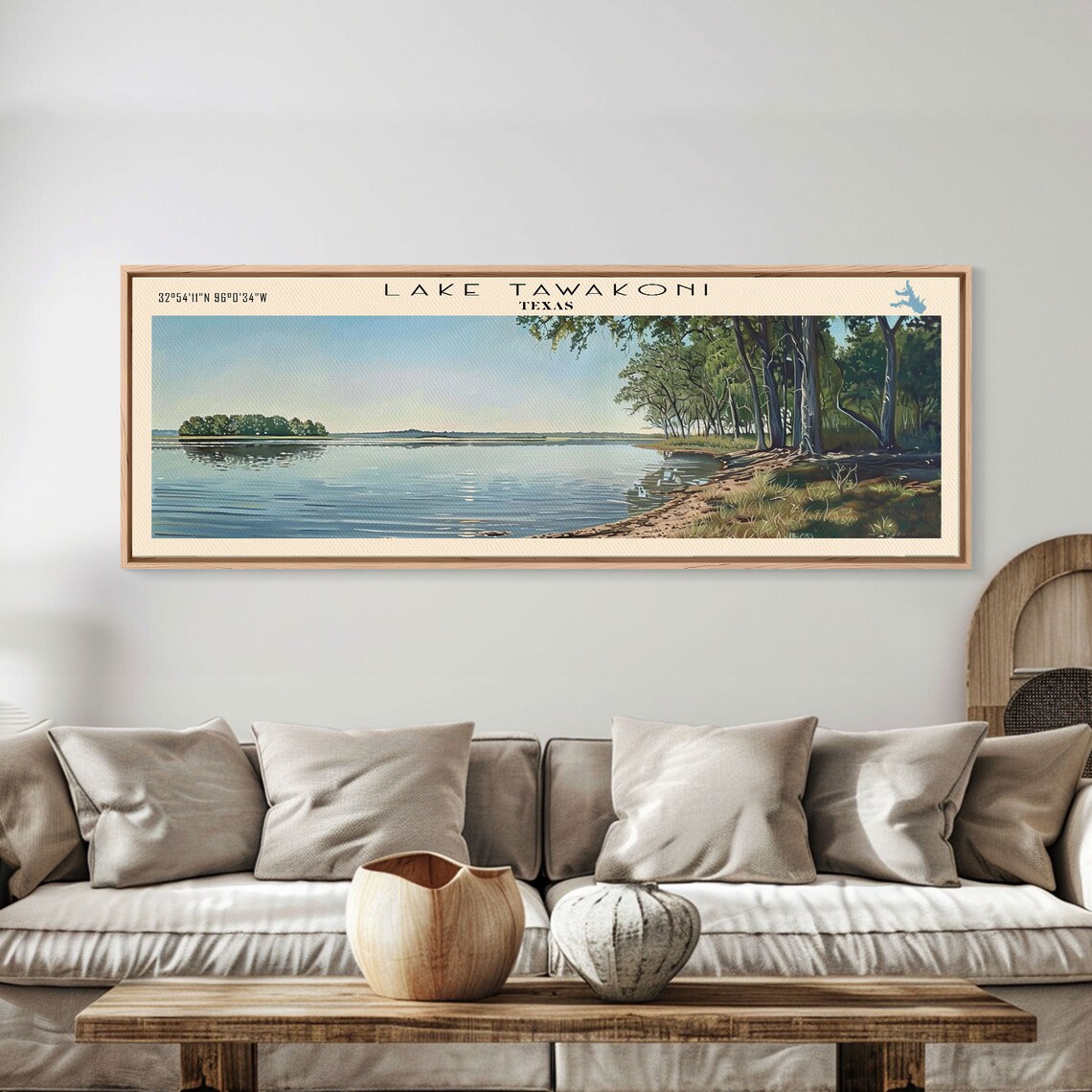 Lake Tawakoni Texas Travel Poster, Landscape Print