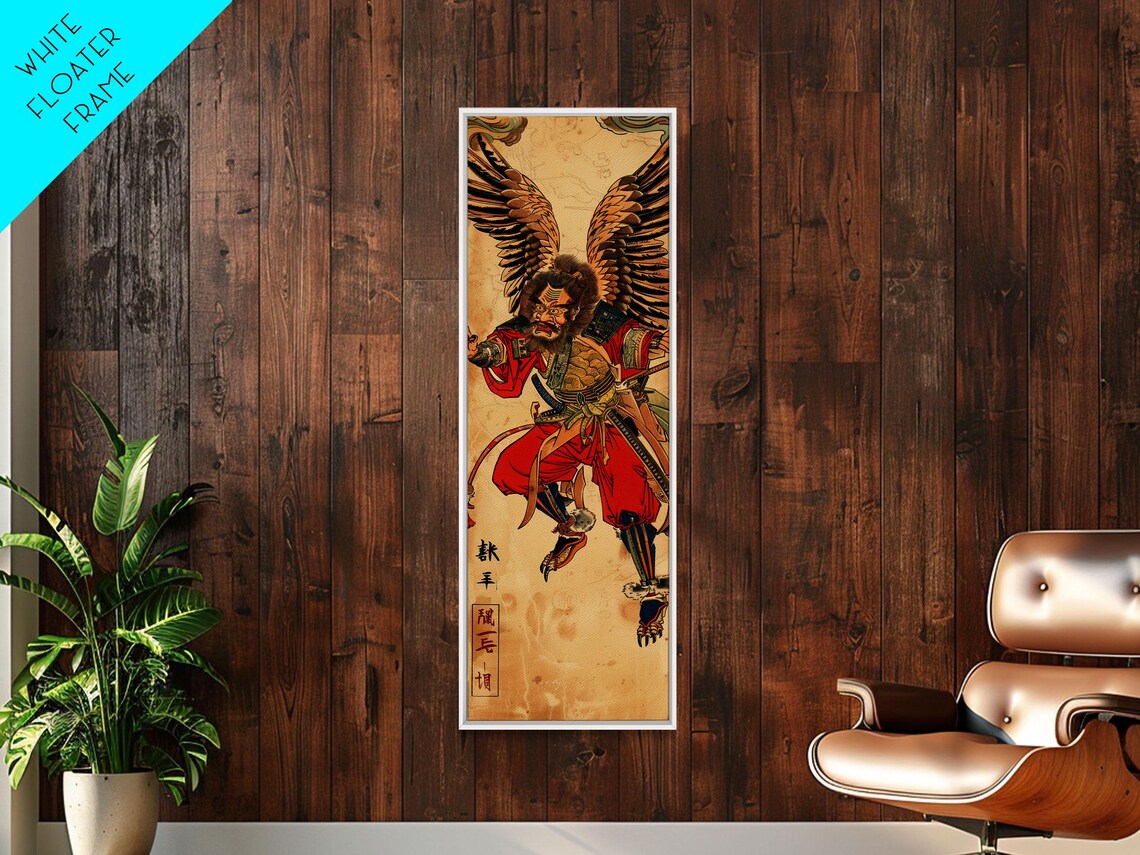 Samurai Warrior With Eagle Wings, Ukiyo-E Art Print - Image 4