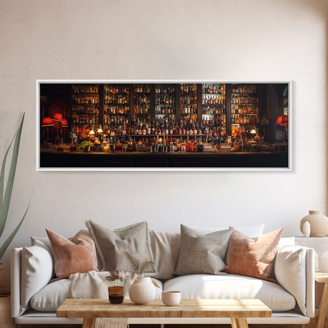 Vintage Bar Shelf Liquor Bottles Moody Cocktail Speakeasy Wall Art - Image 5