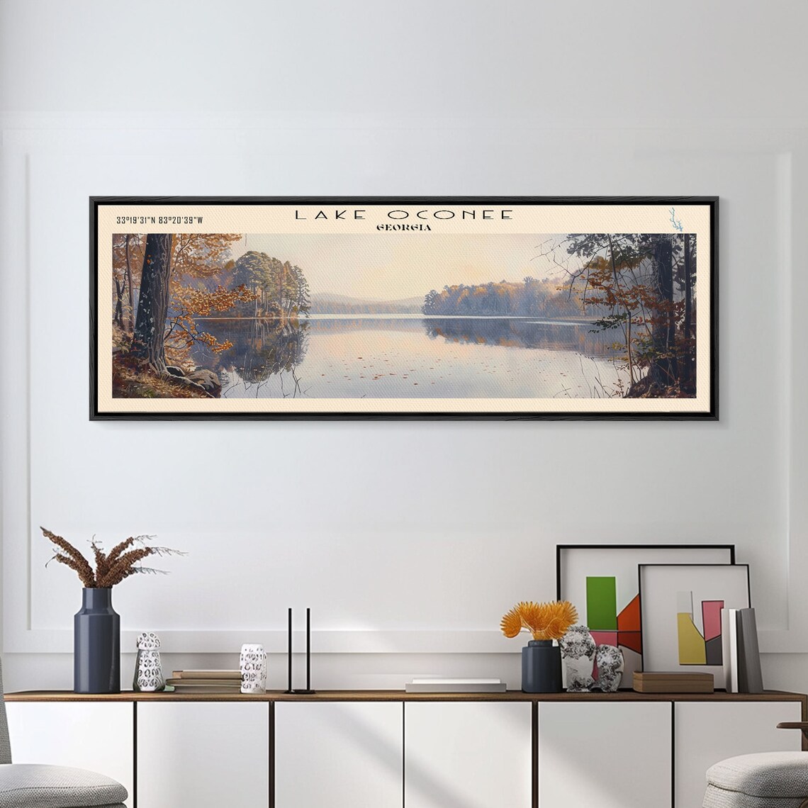 Lake Oconee Georgia Travel Poster, Serene Landscape - Image 4