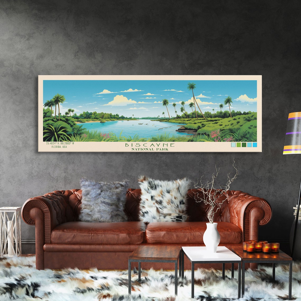 Biscayne National Park Florida Tropical Lagoon Panoramic Travel Poster - Image 3