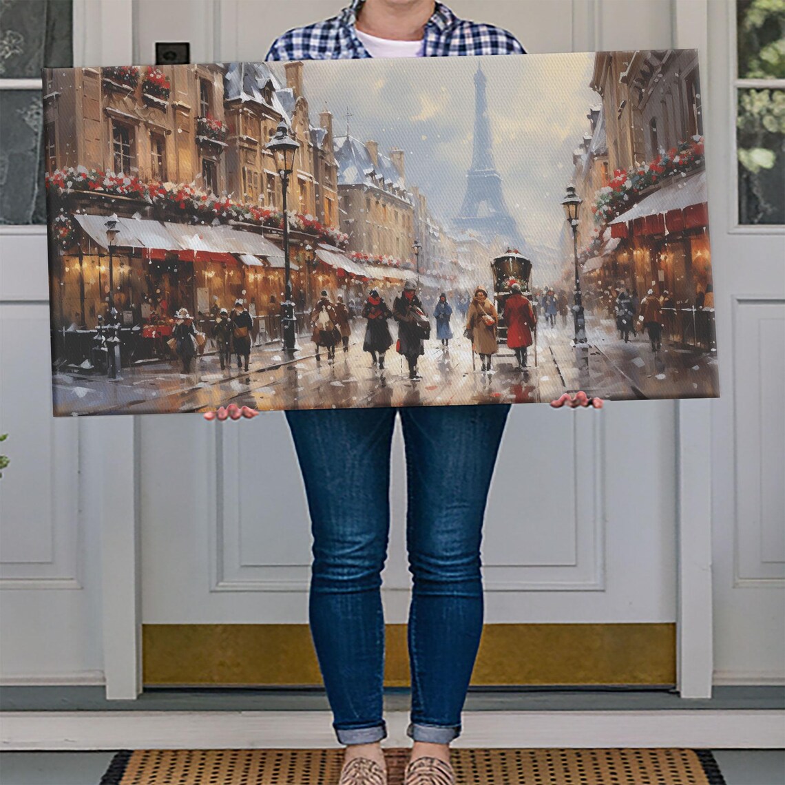 Winter Wonderland Paris in the Snow, Christmas Art Print - Image 4