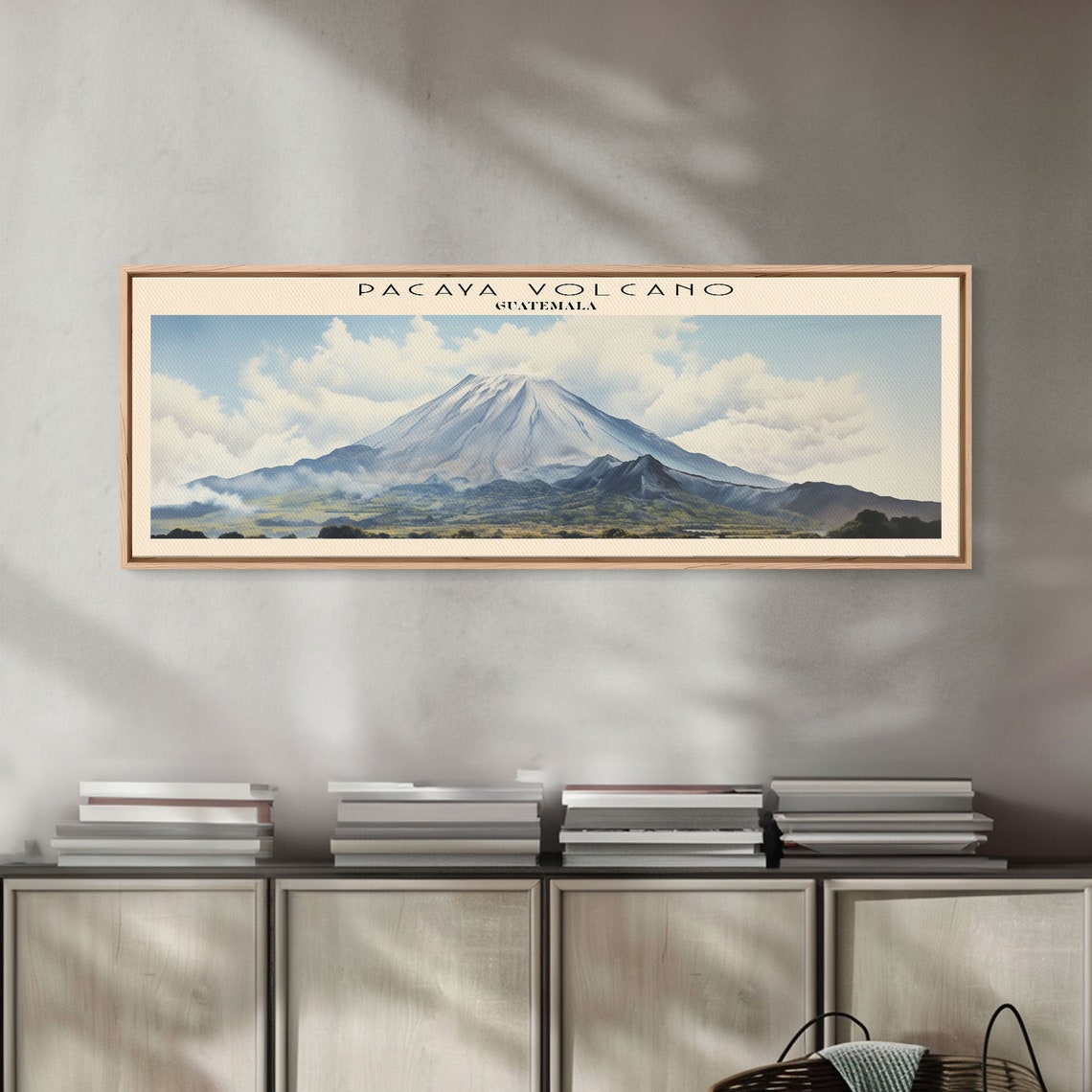 Pacaya Volcano Guatemala Snow Capped Peak Clouds Vintage Travel Poster - Image 4
