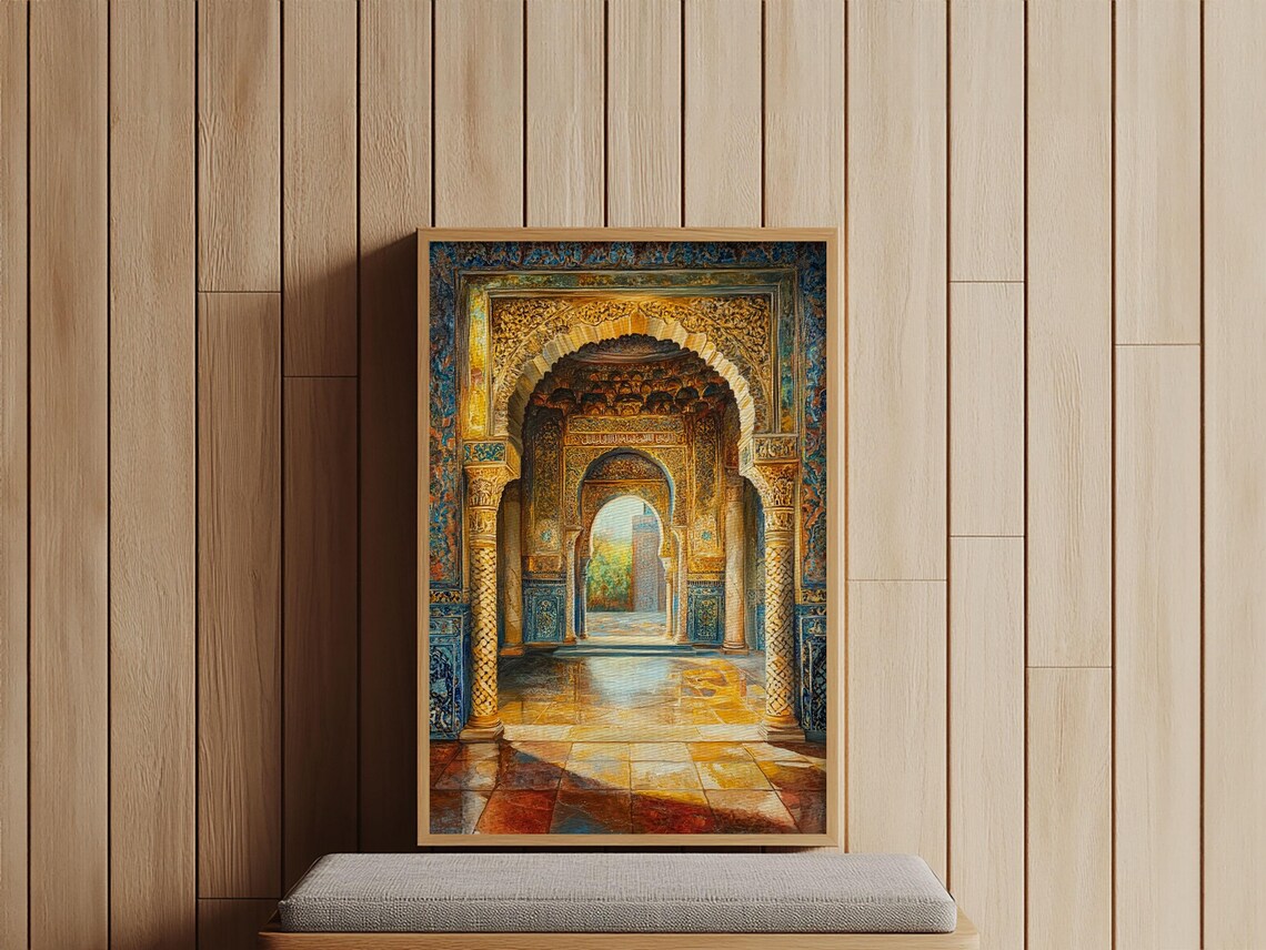 Moroccan Scene Art Print, Arabic-Inspired Poster - Image 6