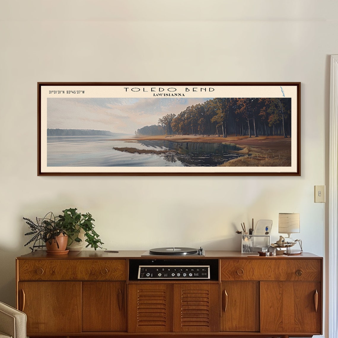 Toledo Bend Louisiana Reservoir Calm Water Forest Shore Travel Poster - Image 3