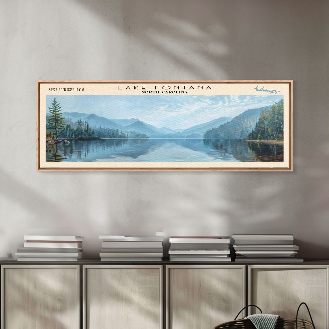 Lake Fontana North Carolina Travel Poster, Lake House - Image 3