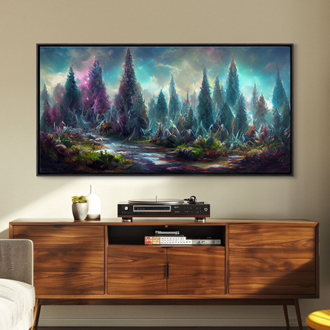 Trippy Psychedelic Nature Landscape Fantasy Art Print - Image 3