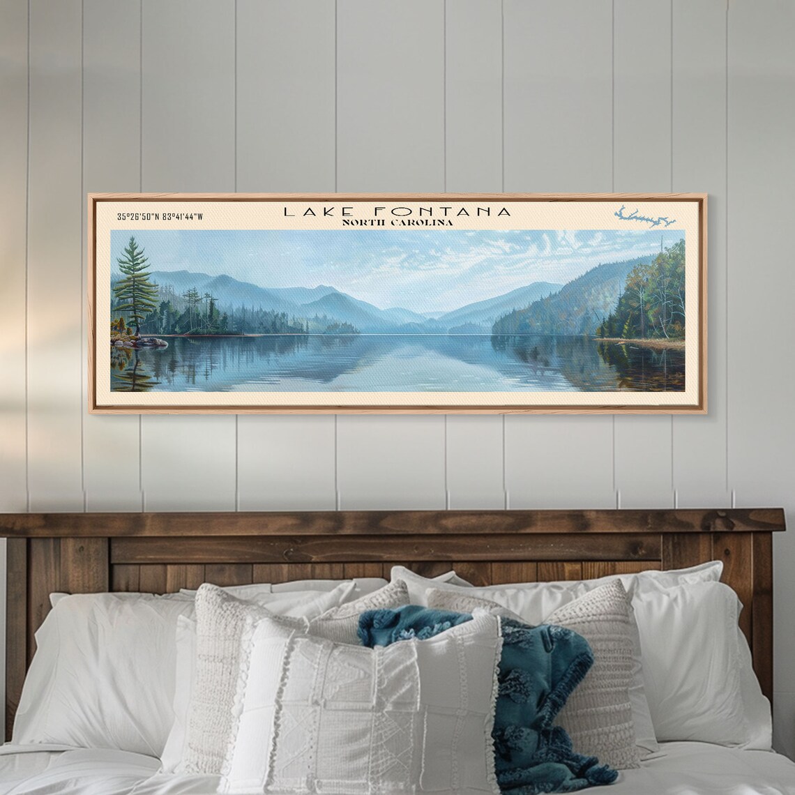 Lake Fontana North Carolina Travel Poster, Lake House - Image 5