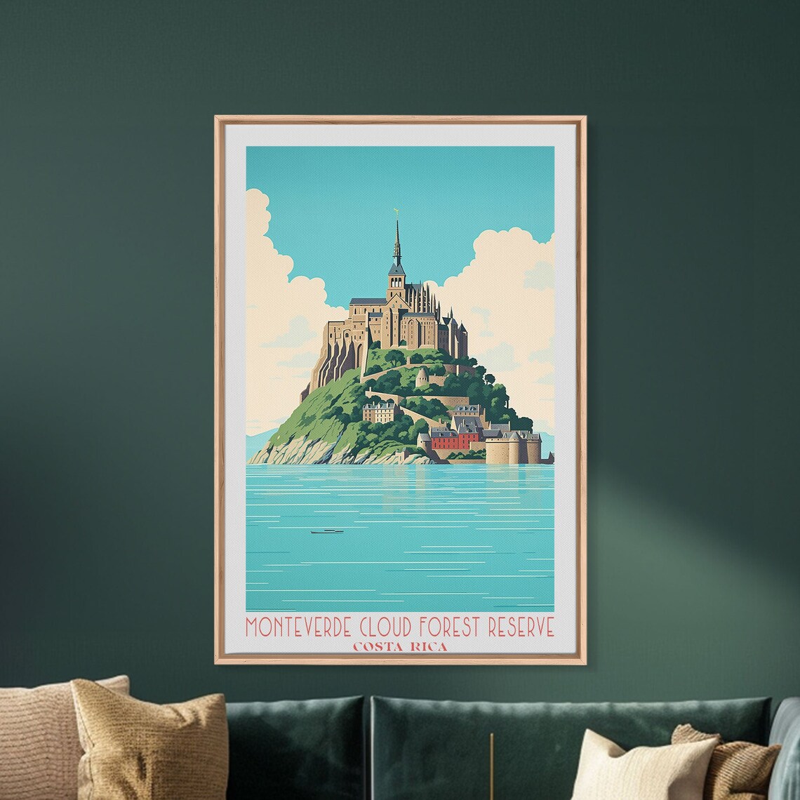 Mont Saint Michel France Abbey Tidal Island Sea View Travel Poster - Image 4