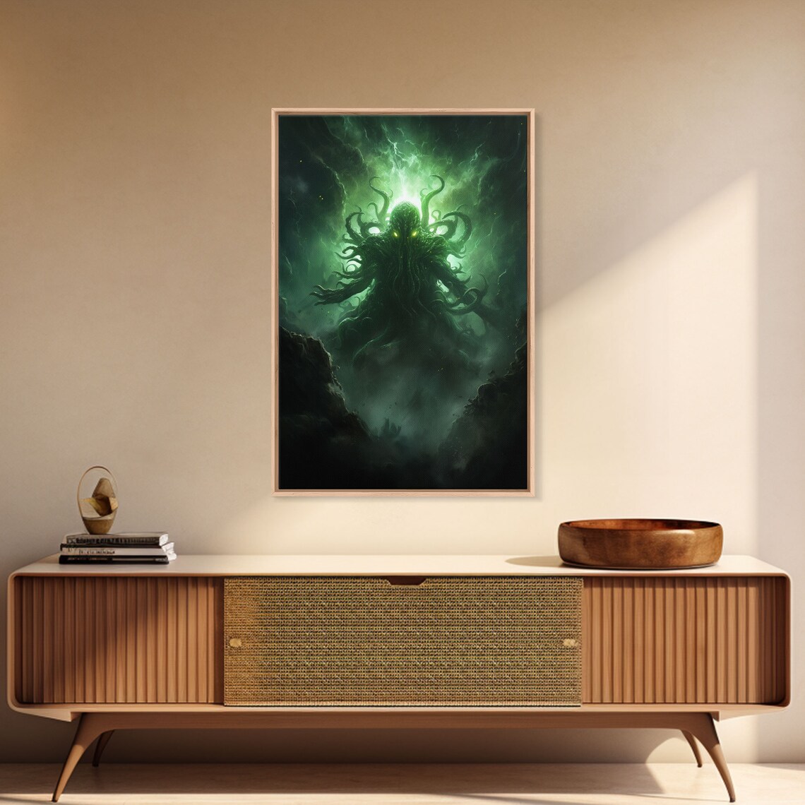 The Call Of Cthulhu Green Tentacled Monster Dark Fantasy Poster - Image 3