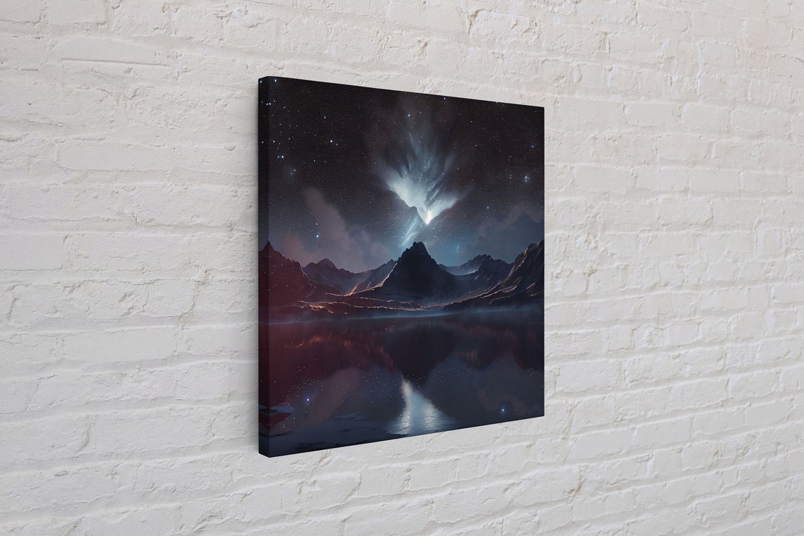 Aurora Borealis Art Northern Lights Over The Arctic Circle Framed Print Framed Wall Art Wall Decor - Image 4